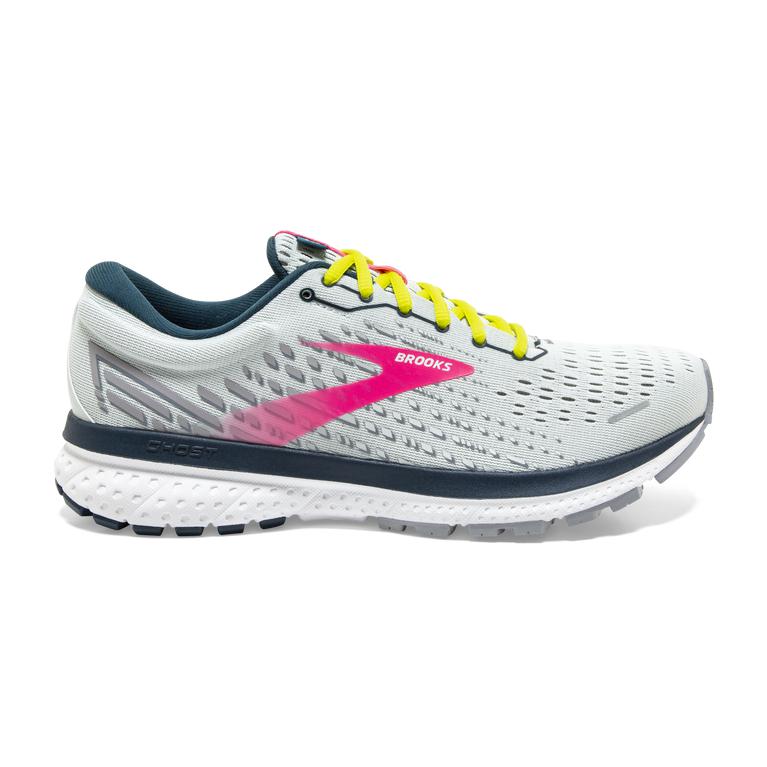 Brooks Ghost 13 Road Running Shoes - Women's - Ice Flow/Pink/Pond/Turquoise (51384-JRCL)